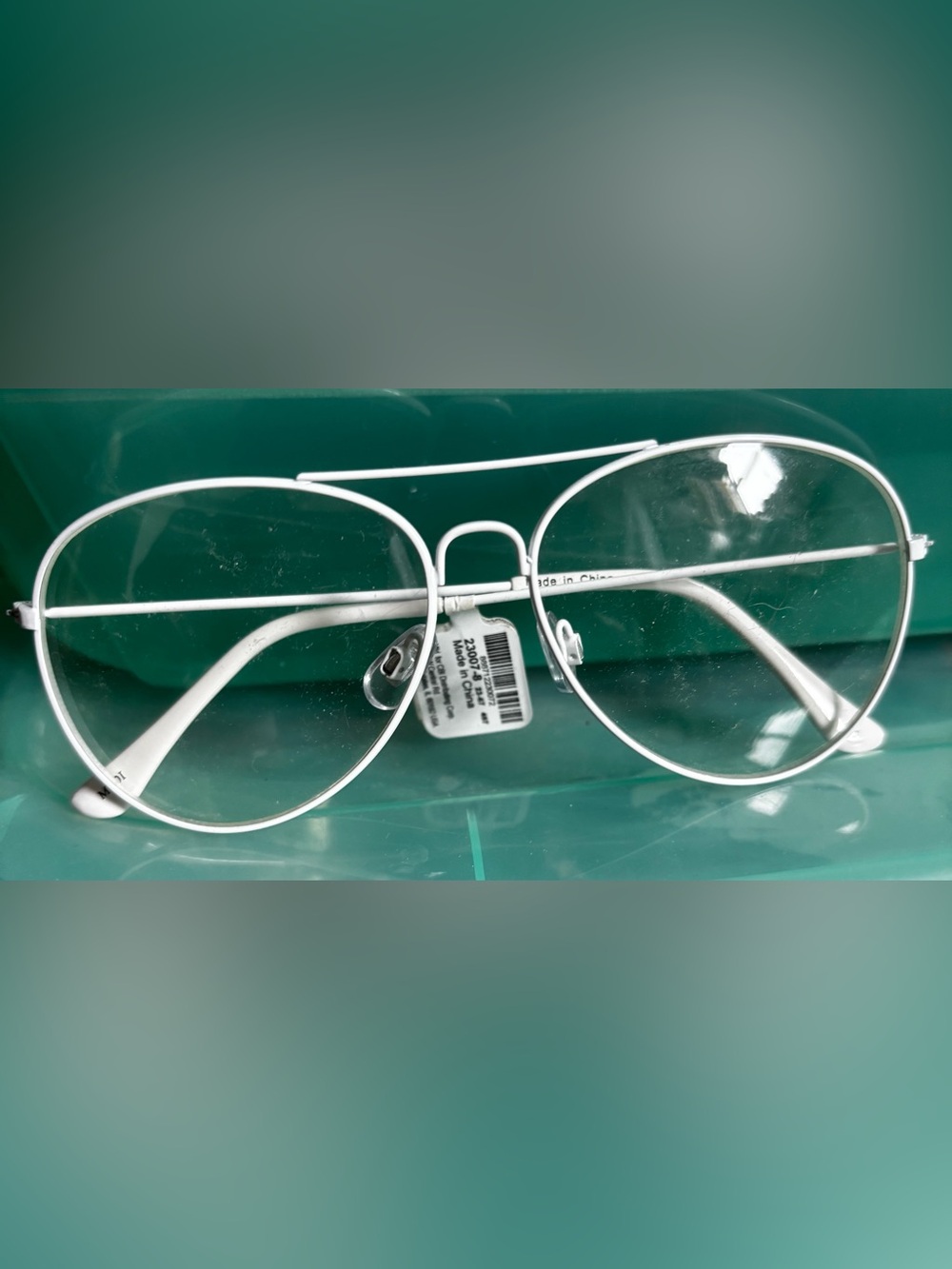 Icing White Aviator Fashion Glasses NWT